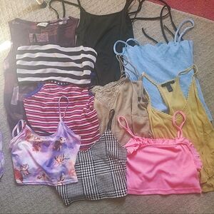 Colorful Variety Bundle of 10 Tops all Size Medium!